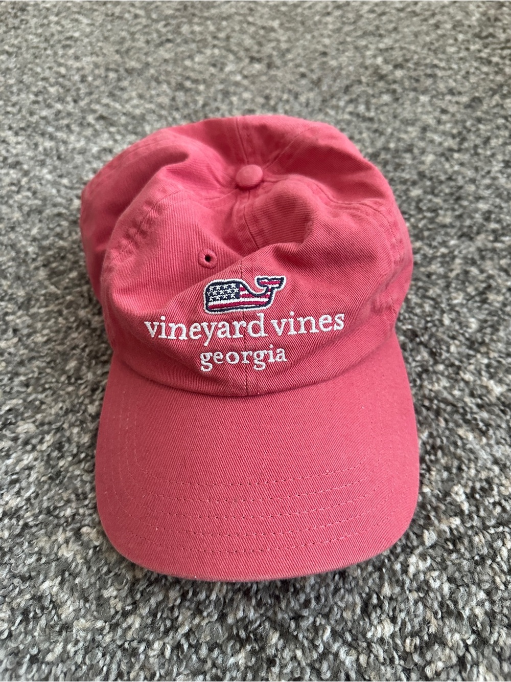 Vineyard Vines Georgia Classic Coral Pink Whale Cap
